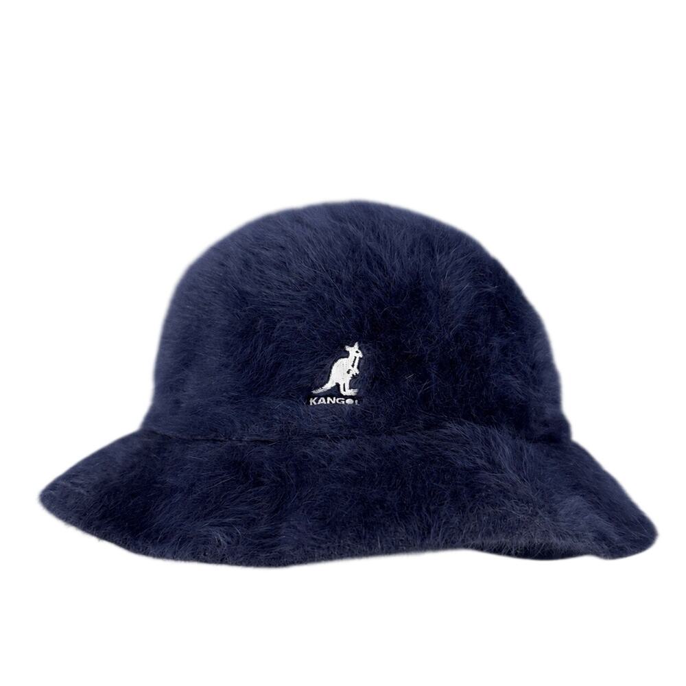 Kangol Furgora Casual Navy Angora Fur Bucket Hat XL Hip Hop Streetwear
